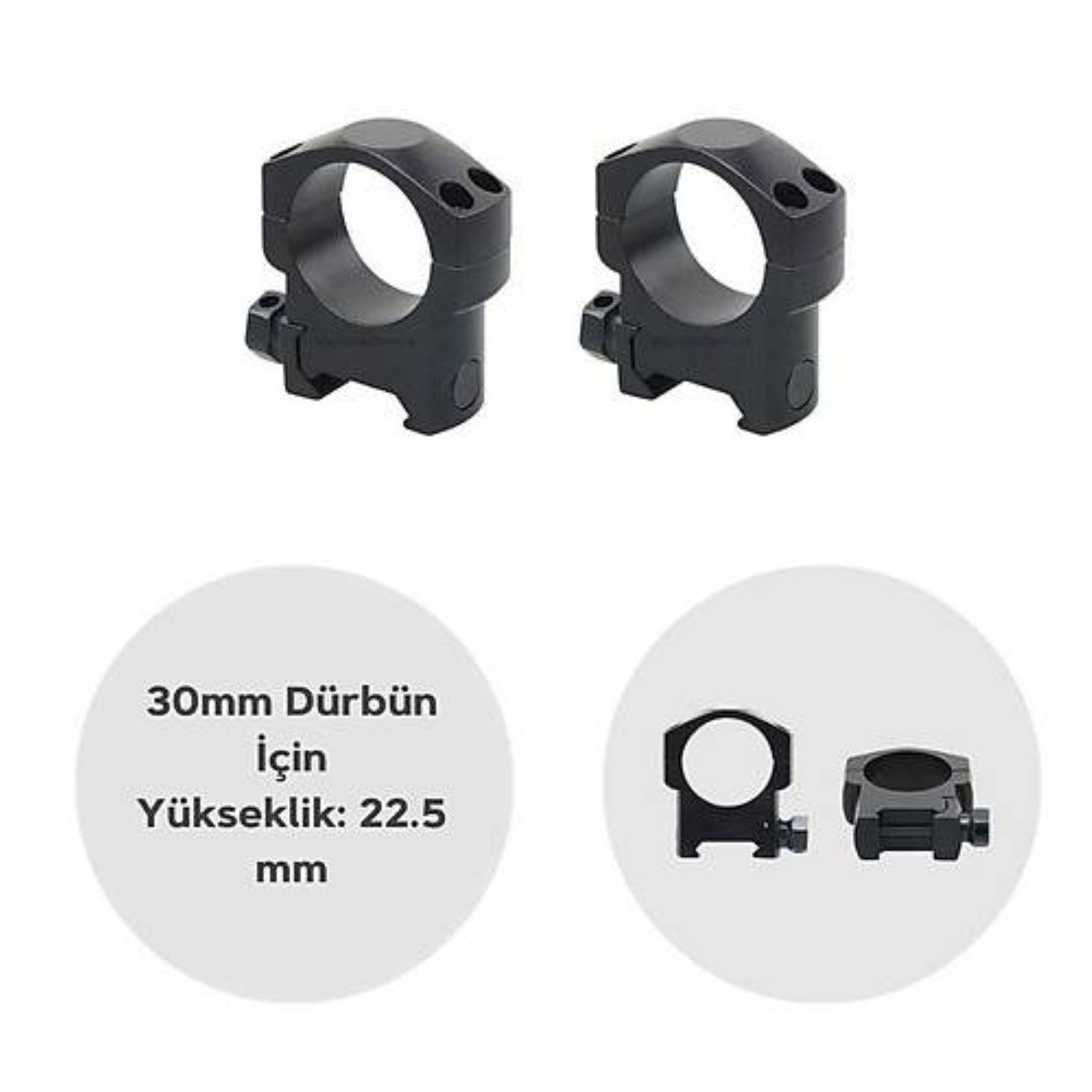 30mm dürbün için Picattiny Ray Ayağı - Yüksek