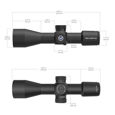 Vector Optics Veyron 10x44 SFP Tüfek Dürbünü SCOM-41