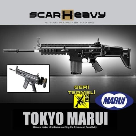 Tokyo Marui SCAR-H SIYAH Geri Tepmeli ERG