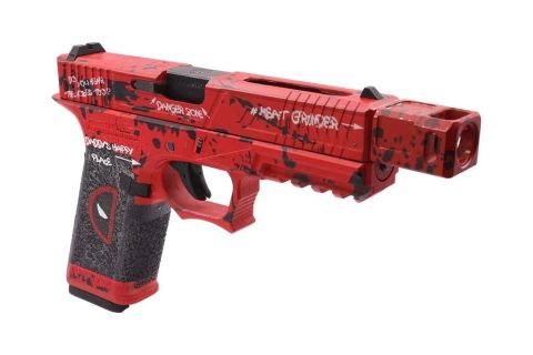 AW-VX7302 GLOCK17 DEADPOOL GBB AİRSOFT TABANCA - KIRMIZI