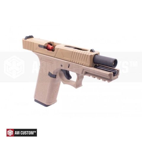 AW Custom Glock18 FullAuto Agency Tipi TAN Airsoft GBB Tabanca