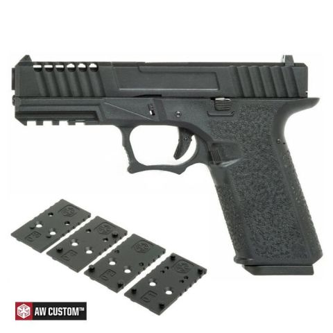 AW Glock17 MOS ZEV Tipi Reddot Yuvalı SIYAH Airsoft GBB Tabanca