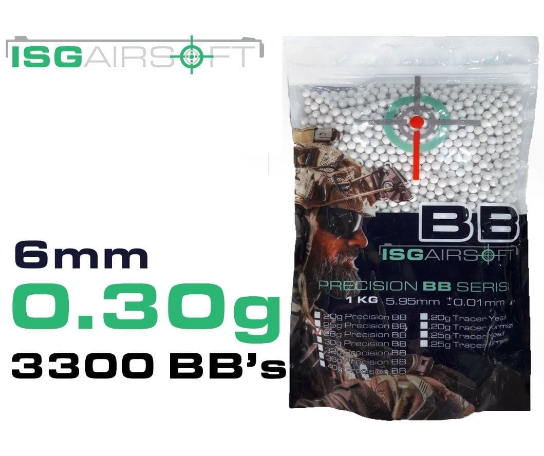 ISGairsoft  0.30g Airsoft BB 3300adet 1KG Paket