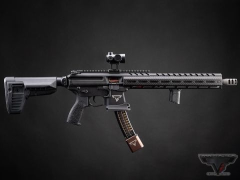JW SIG ProForce CARBON MPX AEG w/ EMG TTI JW Suite Airsoft Tüfek (Faux Carbon Fiber Handguard)