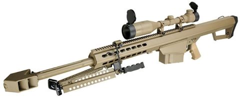 Snow Wolf M82A1 Airsoft AEG Sniper Tüfek 3-9x50 Dürbün Set (Renk: Desert / Kısa Namlu)