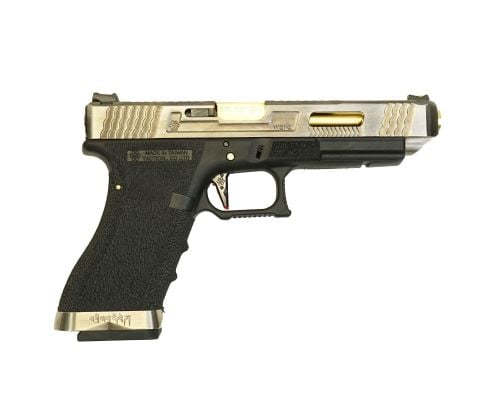 WE Glock G34 T3 GBB Airsoft Tabanca SV Kızak / GOLD Namlu /  BK Gövde