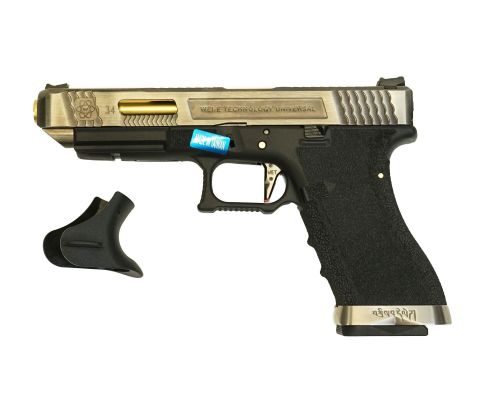 WE Glock G34 T3 GBB Airsoft Tabanca SV Kızak / GOLD Namlu /  BK Gövde