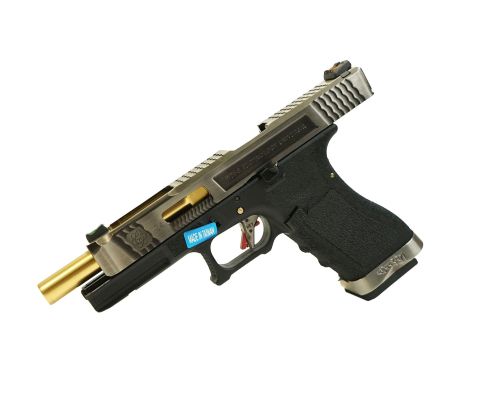 WE Glock G34 T3 GBB Airsoft Tabanca SV Kızak / GOLD Namlu /  BK Gövde