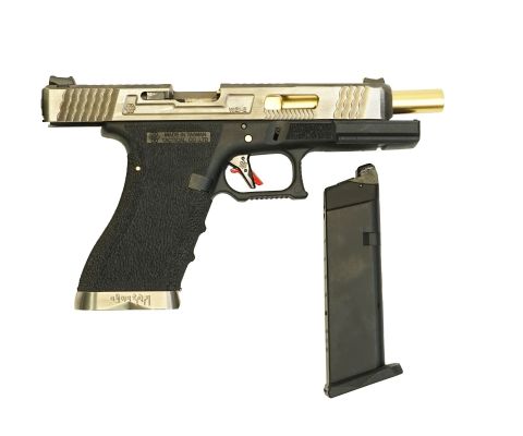 WE Glock G34 T3 GBB Airsoft Tabanca SV Kızak / GOLD Namlu /  BK Gövde