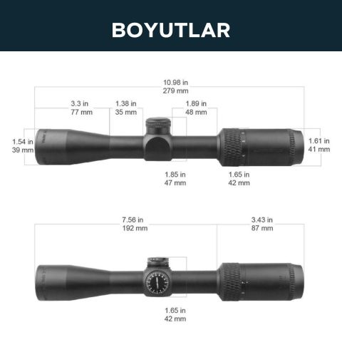 MATIZ 2-7X32 1'' SFP Tüfek Dürbünü