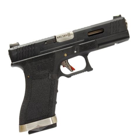 WE Glock 17 T5 Black/Silver GBB Airsoft Tabanca
