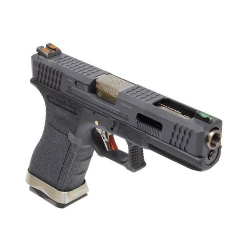 WE Glock 17 T5 Black/Silver GBB Airsoft Tabanca