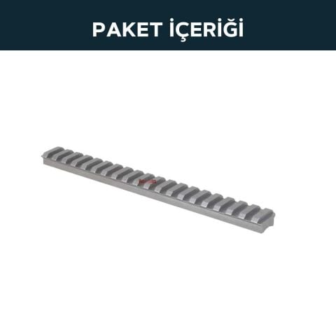 200mm Tabanı eğimli Çelik Yivli Tüfek Pikatini Rayı - SCRA-07B