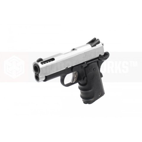AW COLT 1911 COMPACT Silver Slide Full Metal Airsoft GBB Tabanca NE1003