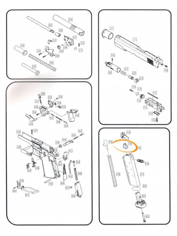 WE 1911 GBB Magazine Gasket / Şarjör Gaz Çıkış Contası Parça #74