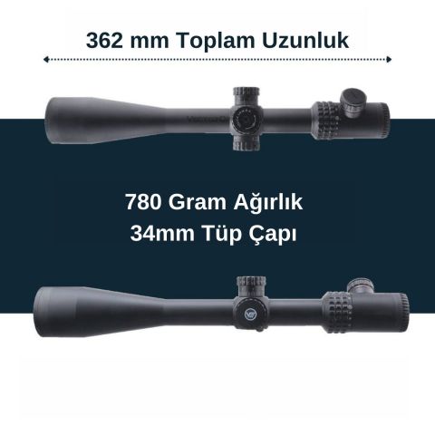Vector Optics 34mm Continental 4-24x56FFP Tüfek Dürbünü SCFF-29