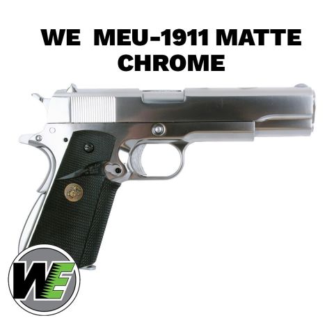 Airsoft Tabanca WE Colt 1911 Krom WE-E006B – TACAirsoft Tabanca WE 1911 Mat Chrome GEN2 WE-E006B-MEU