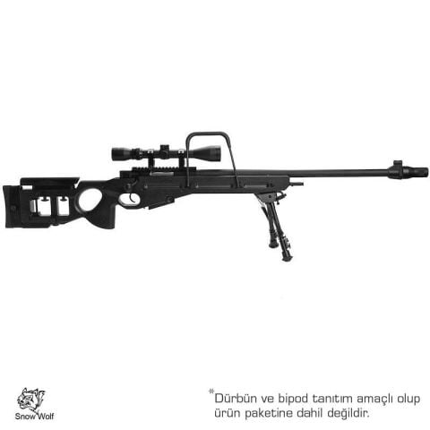 SnowWolf SV-98 SIYAH Bolt Action Airsoft Sniper Tüfeği