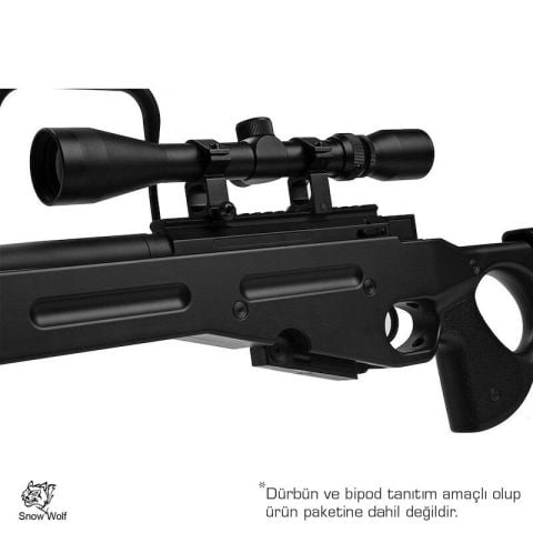 SnowWolf SV-98 SIYAH Bolt Action Airsoft Sniper Tüfeği