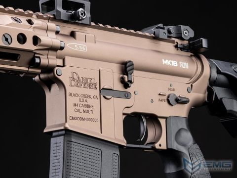 EMG HELIOS Daniel Defense Lisanslı MK18 RIII DESERT Airsoft AEG Tüfeği, CYMA Platinum QBS