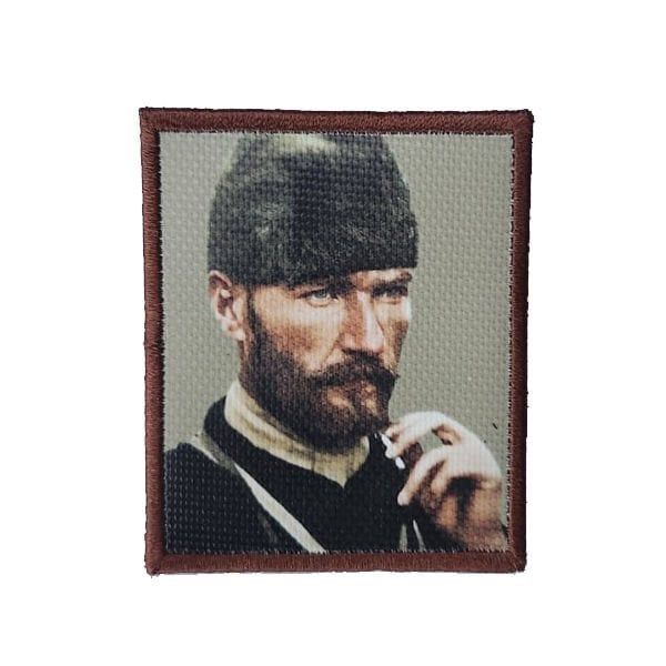 ATATURK PORTRESI RENKLI KARE PATCH