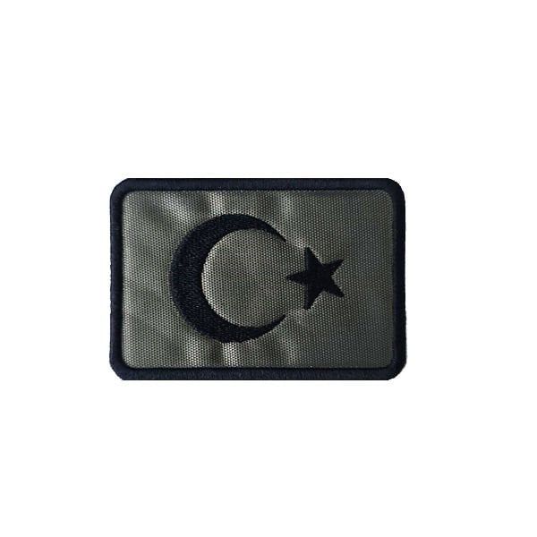 HAKI TURK BAYRAGI ASKERI PATCH - SIYAH AYYILDIZ