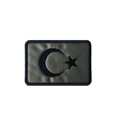 HAKI TURK BAYRAGI ASKERI PATCH - SIYAH AYYILDIZ