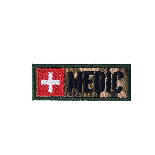 MEDIC İLK YARDIM PATCH - MULTICAM UZERINE KIRMIZI BAYRAKLI