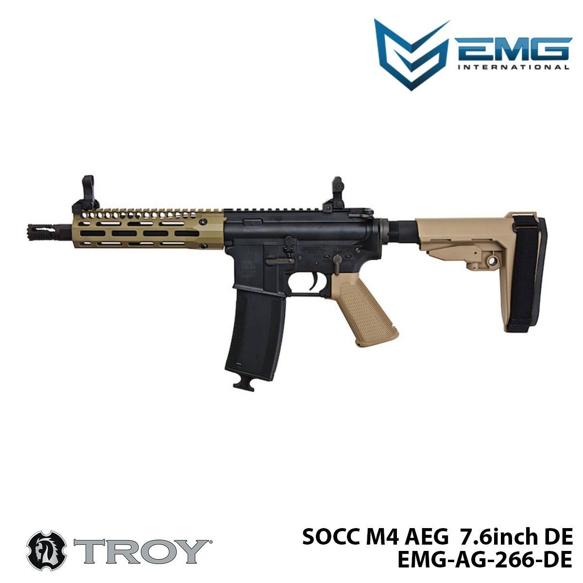 Airsoft Tüfek KİNG ARMS EMG Troy Industries SOCC M4 7.6'' EMG-AG-266-DE