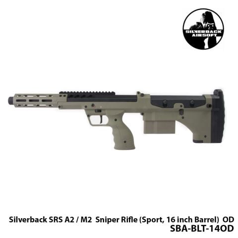 Airsoft Tüfek Sniper SILVERBACK Silverback SRS A2 / M2 16''-HAKİ-SBA-BLT-14OD