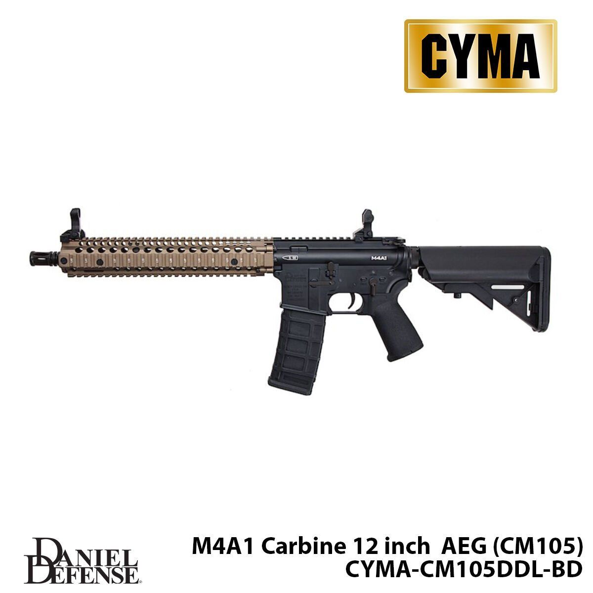 Airsoft Tüfek CYMA Platinum Daniel Defense M4A1 Carbine 12'' CM105DDL-BD