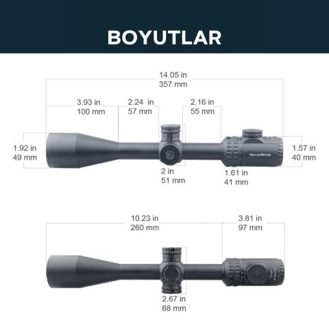 Vector Optics Hugo 4-16x44GT SFP Tüfek Dürbünü SCOL-30