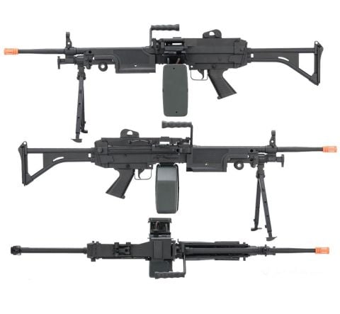 A&K FN Licensed ''Middleweight'' M249 Airsoft Machine Gun (MK I /Black)