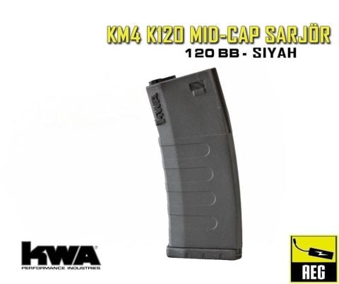 KWA M4/M16 MIDCAP 120BB Yedek Şarjör KM4 K120