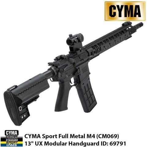 Airsoft Tüfek CYMA CM069 Sport Full Metal M4 AEG with 13''UX Modular Handguard ID:69791