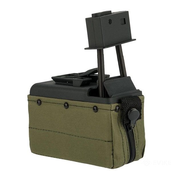 A&K 1500 BB Airsoft M249 AEG Tüfek Box Şarjör - Yeşil