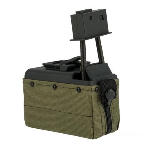 A&K 1500 BB Airsoft M249 AEG Tüfek Box Şarjör - Yeşil