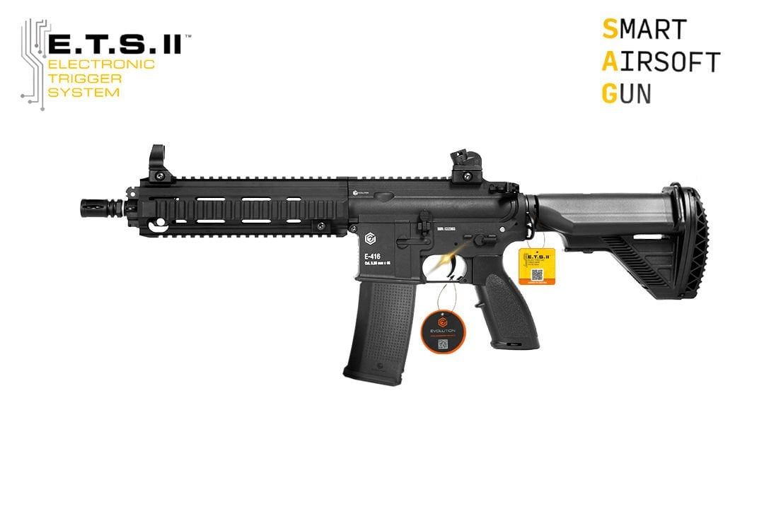 Airsoft Tüfek Evolution E-416 CQB Carbontech ETS *EC44AR-ETS*