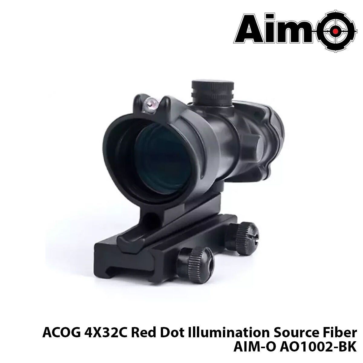 Dürbün ACOG 4X32C Red Dot Illumination Source Fiber-SİYAH AIM-O AO1002-BK