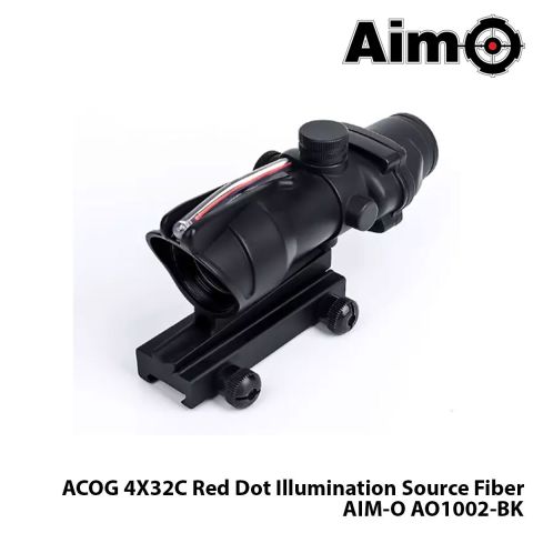 Dürbün ACOG 4X32C Red Dot Illumination Source Fiber-SİYAH AIM-O AO1002-BK