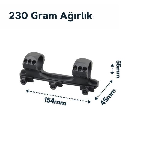 Vector Optics X-ACCU 30mm 1.2'' 0MOA Picatinny Dürbün Montaj Halkası