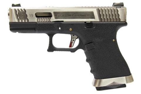 WE G19 T7 GBB AIRSOFT GLOCK TABANCA SV SLIDE / SV BARREL /  BK FRAME