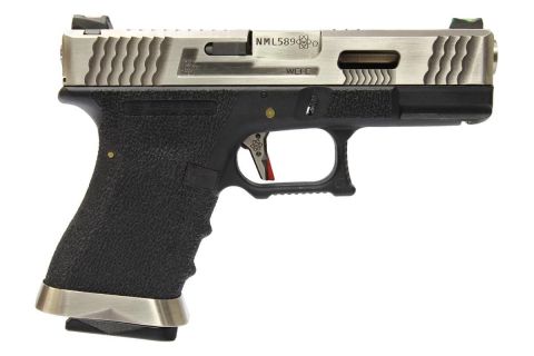 WE G19 T7 GBB AIRSOFT GLOCK TABANCA SV SLIDE / SV BARREL /  BK FRAME