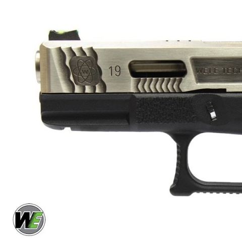 WE G19 T7 GBB AIRSOFT GLOCK TABANCA SV SLIDE / SV BARREL /  BK FRAME