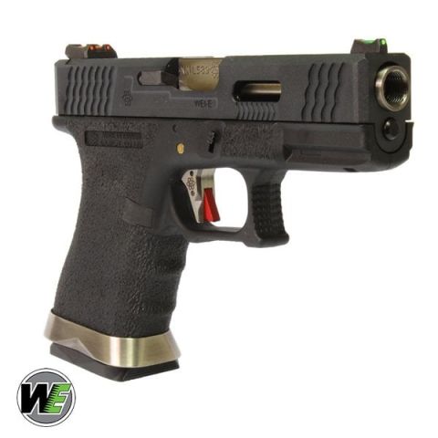 WE G19 T5 GBB AIRSOFT TABANCA BK SLIDE / SV BARRREL / BK FRAME