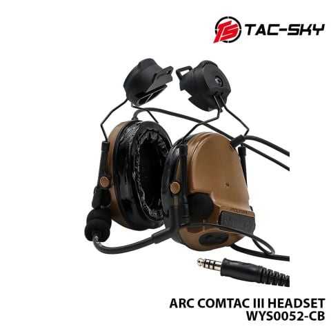 Telsiz Kulaklığı-Kask Tipi-TAN-TAC-SKY ARC COMTAC III WYS0052-CB