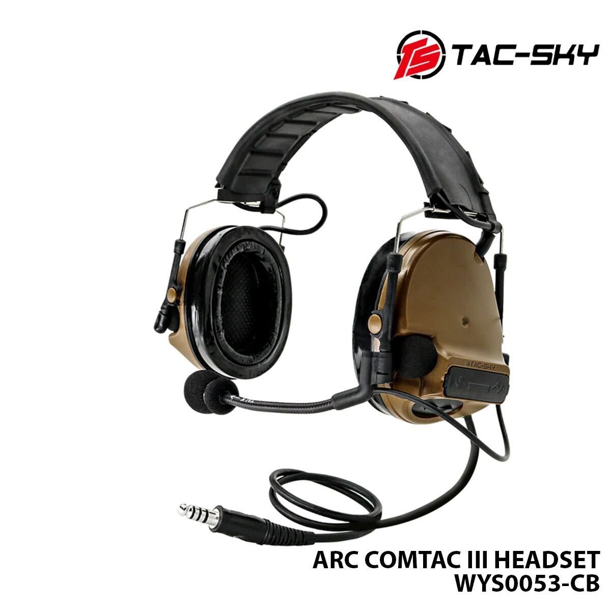 Telsiz Kulaklığı-Baş Tipi-TAN-TAC-SKY ARC COMTAC III WYS0053-CB