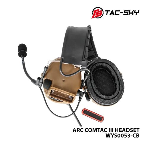 Telsiz Kulaklığı-Baş Tipi-TAN-TAC-SKY ARC COMTAC III WYS0053-CB