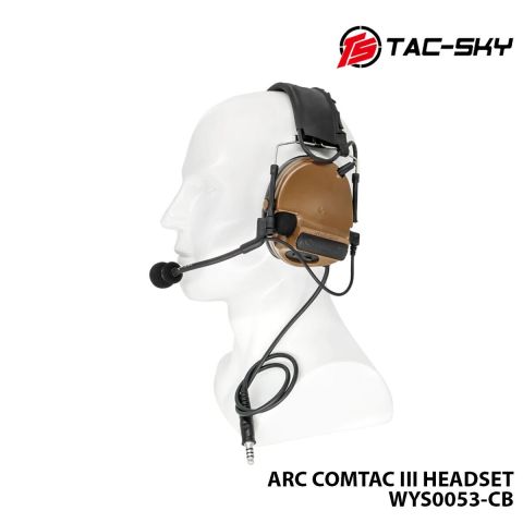 Telsiz Kulaklığı-Baş Tipi-TAN-TAC-SKY ARC COMTAC III WYS0053-CB
