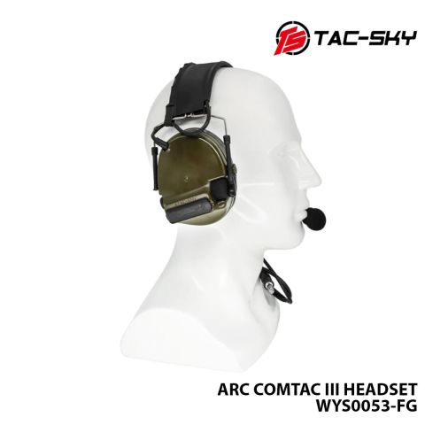 Telsiz Kulaklığı-Kask Tipi-HAKİ-TAC-SKY ARC COMTAC III WYS0053-FG